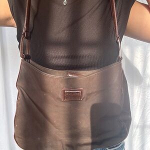 DKNY Brown Leather Shoulder Bag